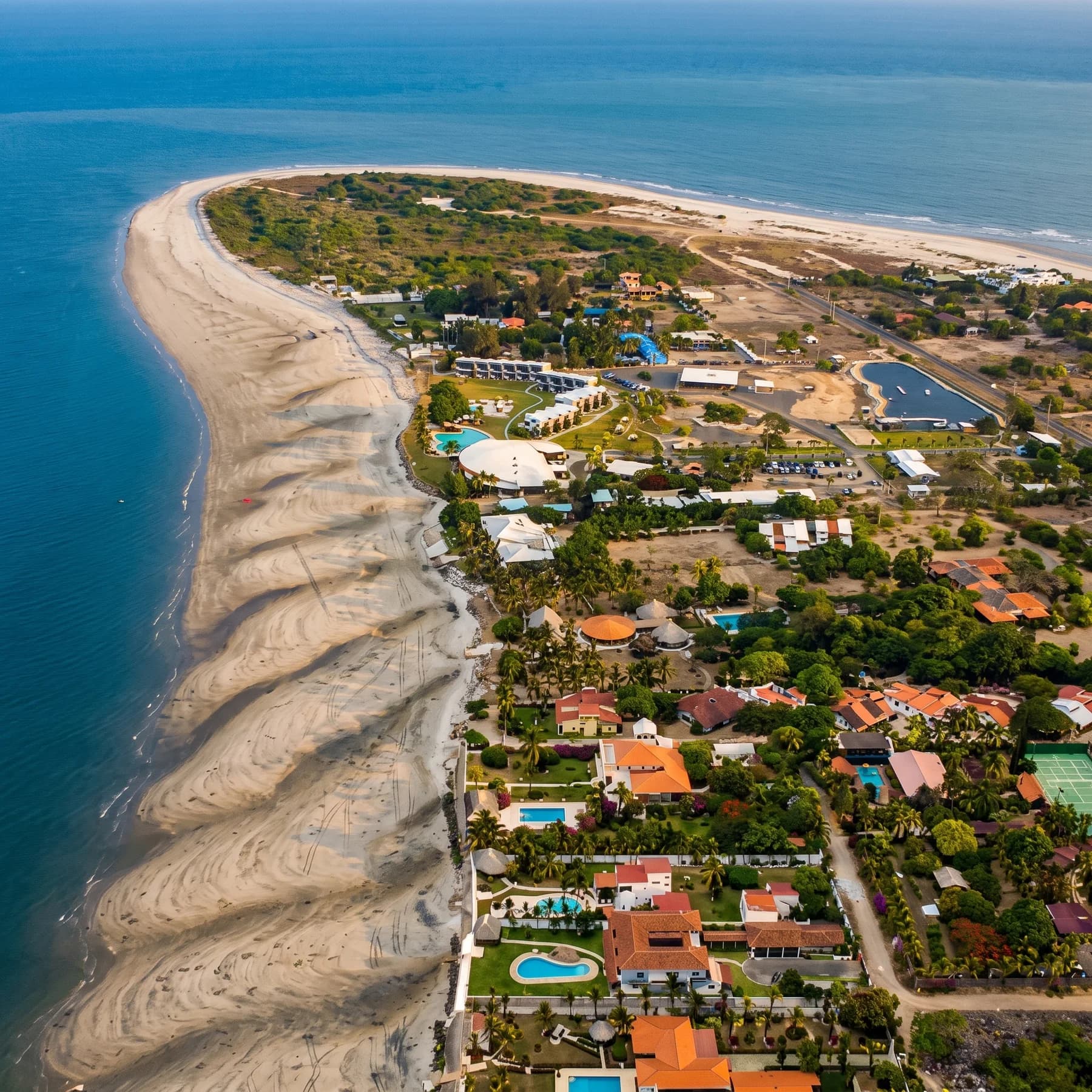 Aerial view of the Punta Chame peninsula