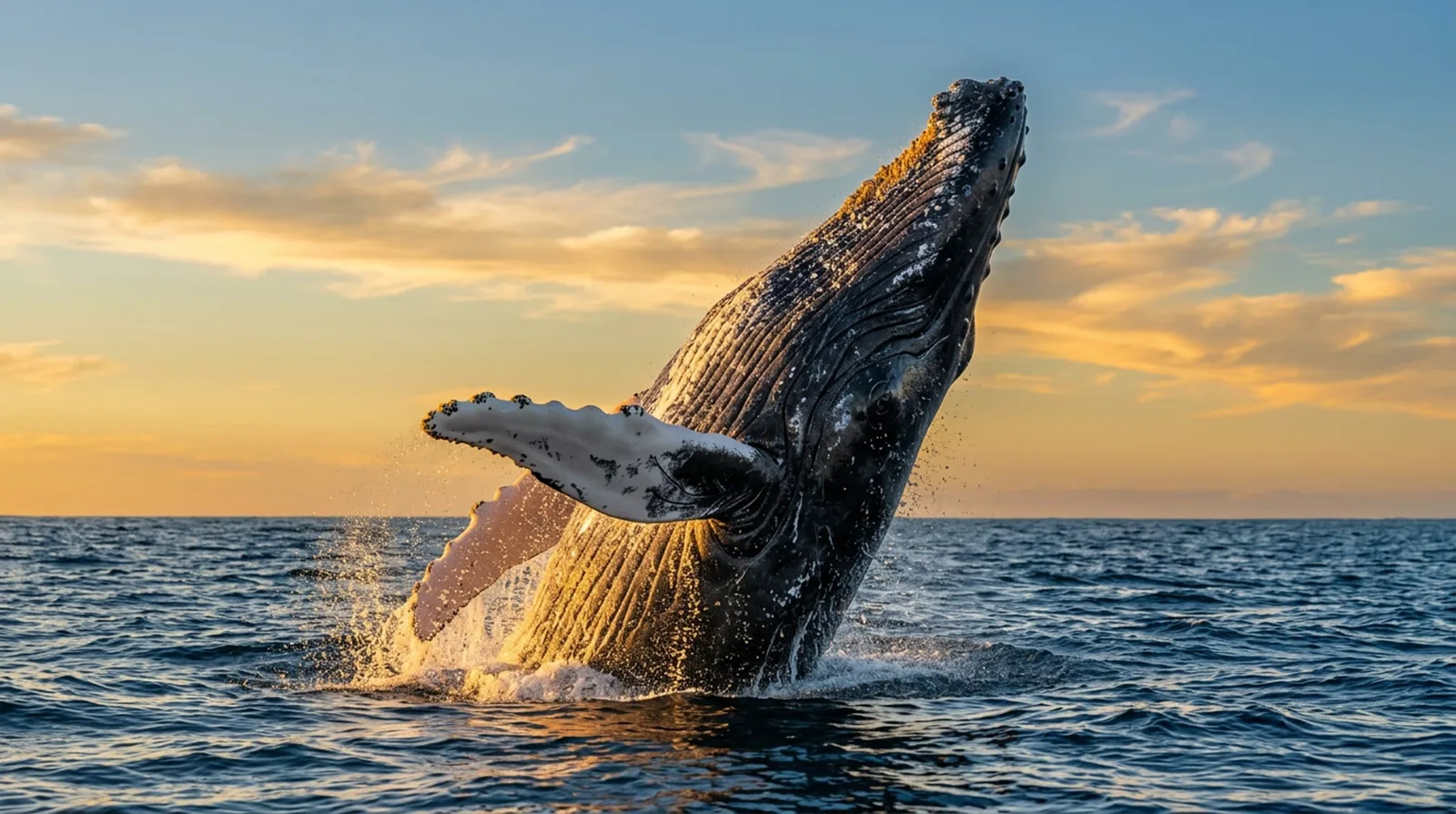 Humpback whale breaching off the coast of Panama